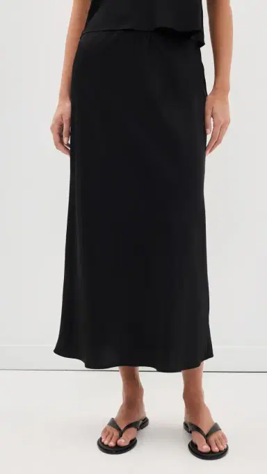LESET Barb Bias Midi Skirt Black | Thumbnail 2 LESET Barb Bias Midi Skirt Black | Thumbnail 2