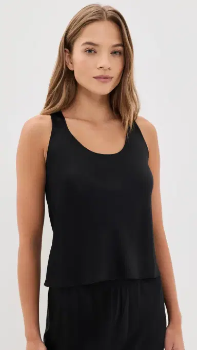 LESET Barb Bias Tank Top Black | Thumbnail 2 LESET Barb Bias Tank Top Black | Thumbnail 2
