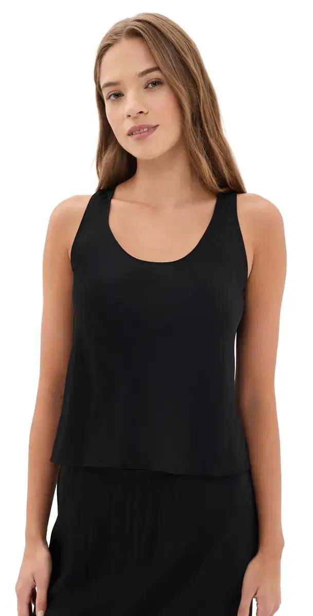 LESET Barb Bias Tank Top Black