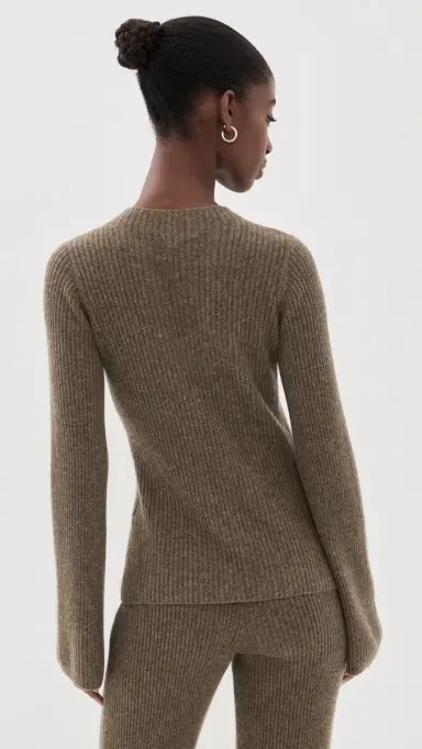 Le Kasha Utah Cashmere Sweater Olive | Thumbnail 3