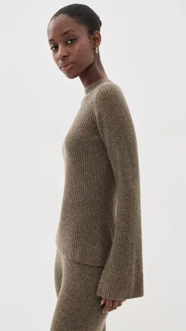 Le Kasha Utah Cashmere Sweater Olive | Thumbnail 4