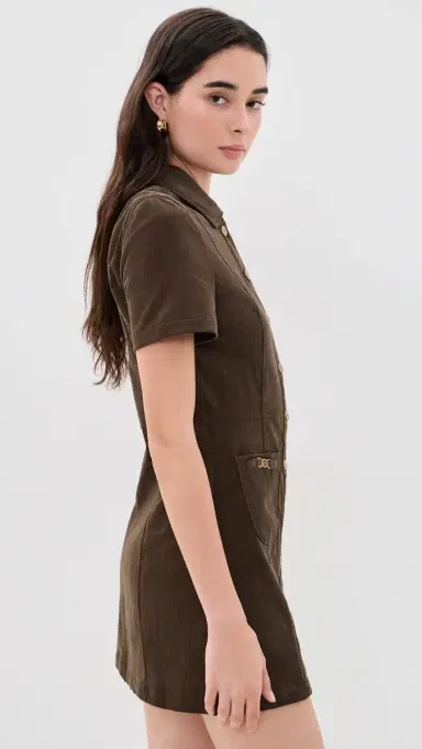 PAIGE Clementine Corduroy Dress Fern | Thumbnail 4 PAIGE Clementine Corduroy Dress Fern | Thumbnail 4