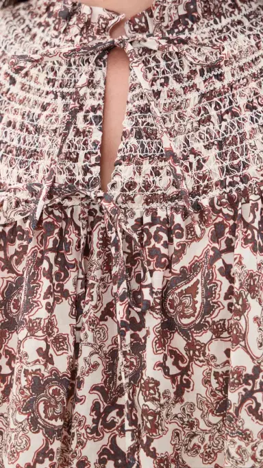 Hill House Home The Zinnia Nap Top Paisley Floral Block/Brown | Thumbnail 6