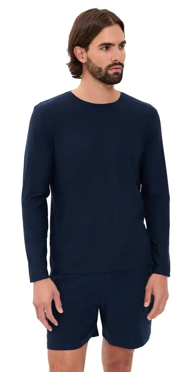 Beyond Yoga Always Beyond Long Sleeve Crew 2.0 Nocturnal Navy
