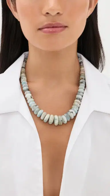 Brinker + Eliza Blue Lagoon Necklace Amazonite One Size | Thumbnail 3