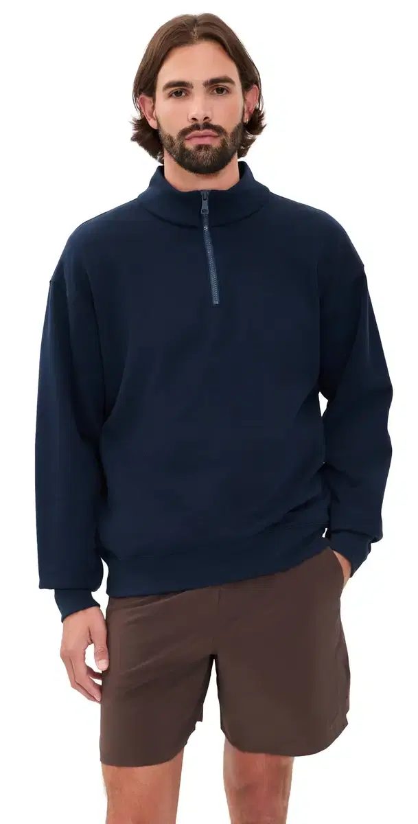 Beyond Yoga uxefleece Half Zip Pullover Nocturnal Navy