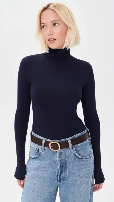 Joe's Jeans The Tony ong Sleeve Top Rich Navy | Thumbnail 2 Joe's Jeans The Tony ong Sleeve Top Rich Navy | Thumbnail 2