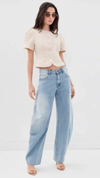 LIONESS Femme Blouse Beige Check | Thumbnail 5