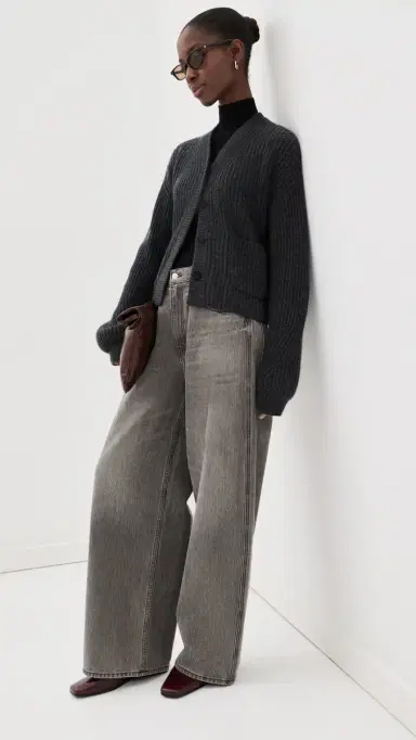Le Kasha Bresil Cashmere Cardigan Charcoal | Thumbnail 5 Le Kasha Bresil Cashmere Cardigan Charcoal | Thumbnail 5