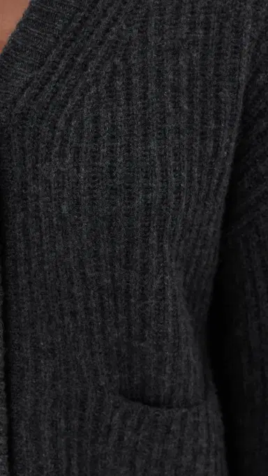 Le Kasha Bresil Cashmere Cardigan Charcoal | Thumbnail 6 Le Kasha Bresil Cashmere Cardigan Charcoal | Thumbnail 6