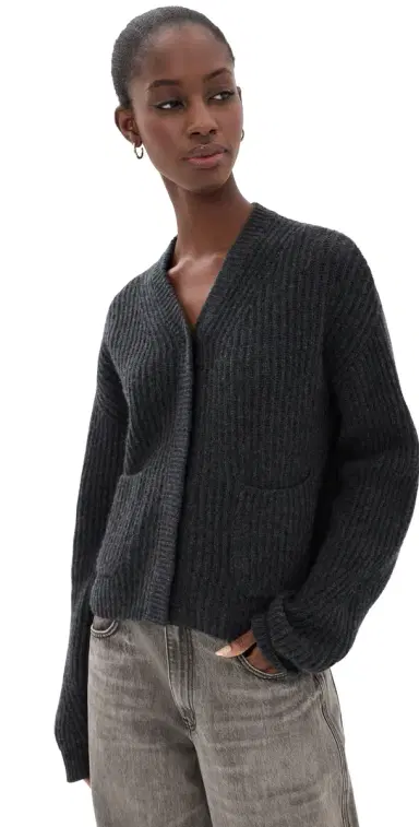 Le Kasha Bresil Cashmere Cardigan Charcoal | Thumbnail 1 Le Kasha Bresil Cashmere Cardigan Charcoal | Thumbnail 1