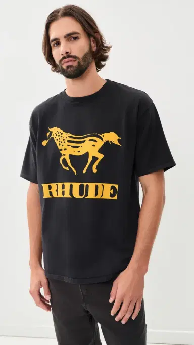 Rhude Dinero Tee Vintage Black/Yellow | Thumbnail 2