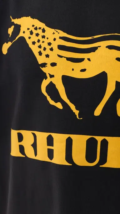 Rhude Dinero Tee Vintage Black/Yellow | Thumbnail 6