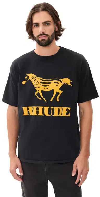 Rhude Dinero Tee Vintage Black/Yellow | Thumbnail 1