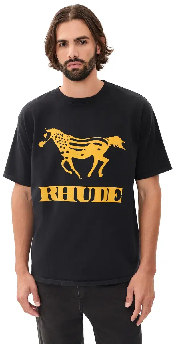 Rhude Dinero Tee Vintage Black/Yellow