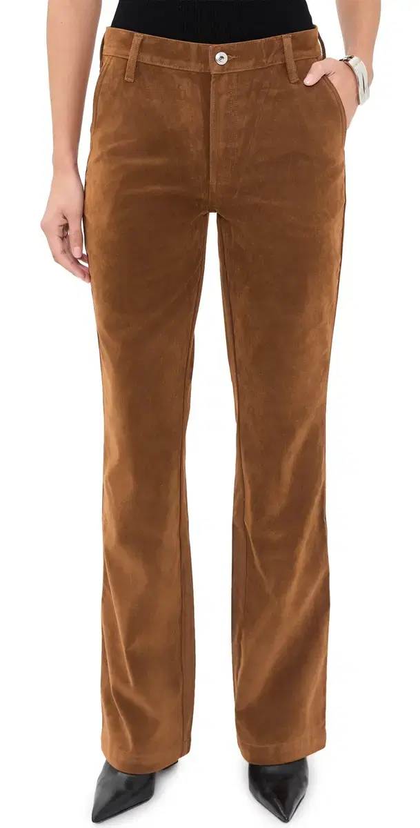 Joe's Jeans The Faux Suede Inez Trousers Chestnut