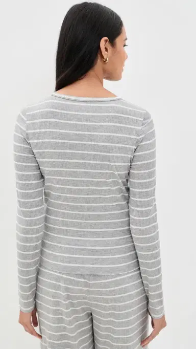 Year of Ours The Perfect Ribbed Henley Tee | Thumbnail 3 Year of Ours The Perfect Ribbed Henley Tee | Thumbnail 3