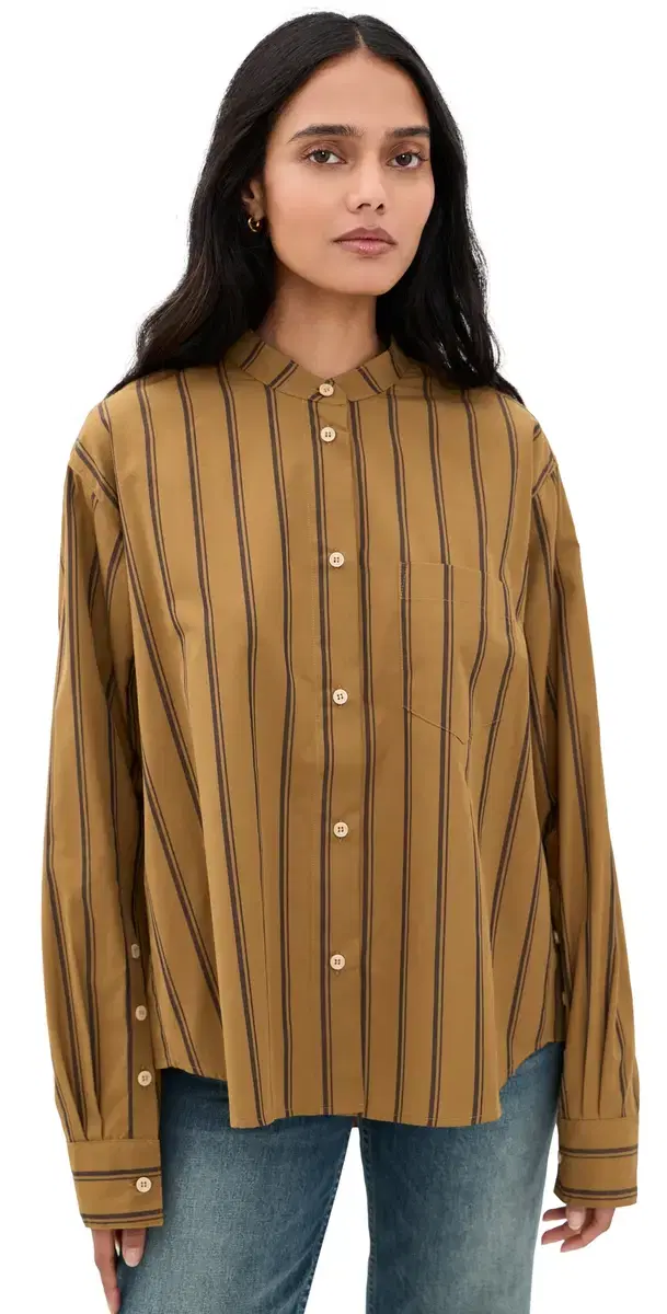 Jamie Haller The Editor Shirt Goldenrod tripe