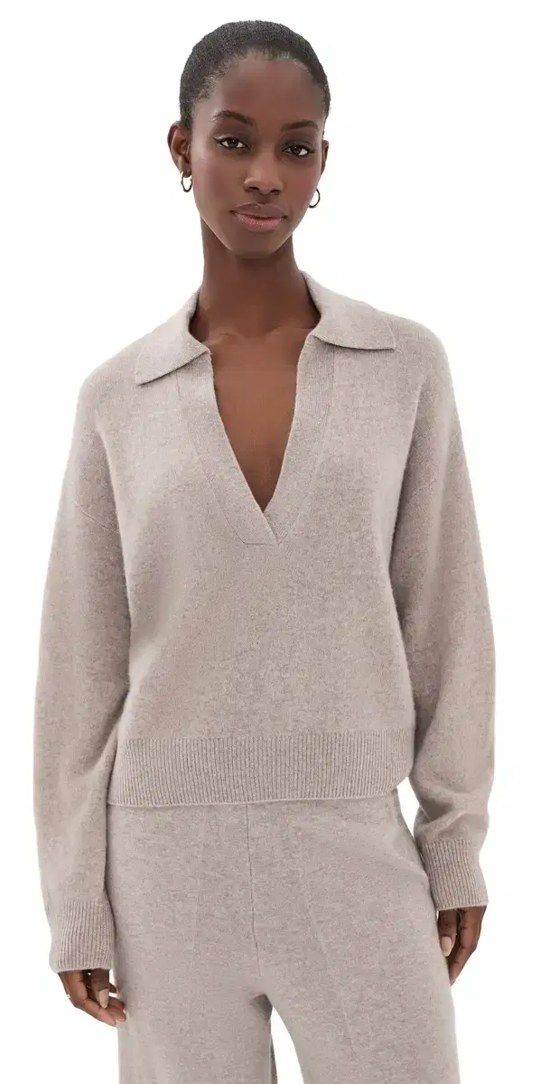 Le Kasha Jackson Brushed Cashmere Sweater Light Brown One Size