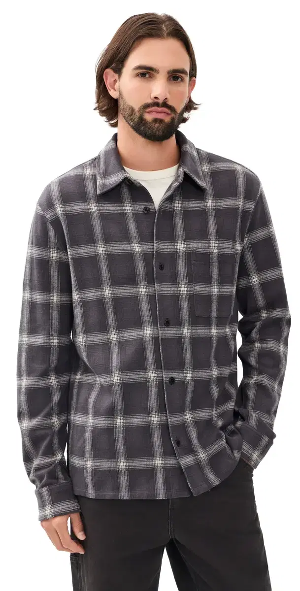 Madewell The Devoe Knit Shirt Industrial Blue Plaid