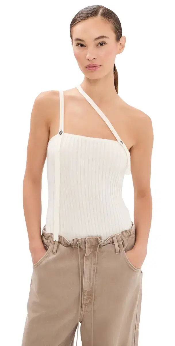 Aisling Camps Convertible Ribbed Knit Tank Top