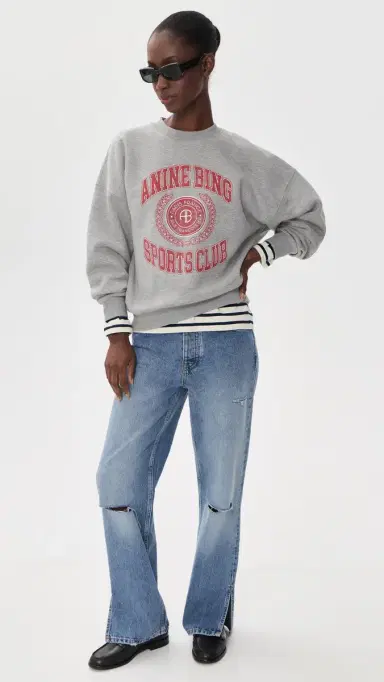 Anine Bing Miles Collegiate Sweatshirt | Thumbnail 5