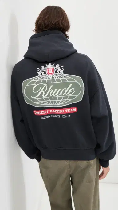 Rhude Desert Crest Hoodie Vtg Black/ilver | Thumbnail 2 Rhude Desert Crest Hoodie Vtg Black/ilver | Thumbnail 2