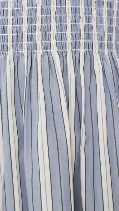 Hill House Home The Cosima Nap Dress Anne tripe/Dusty Blue | Thumbnail 6