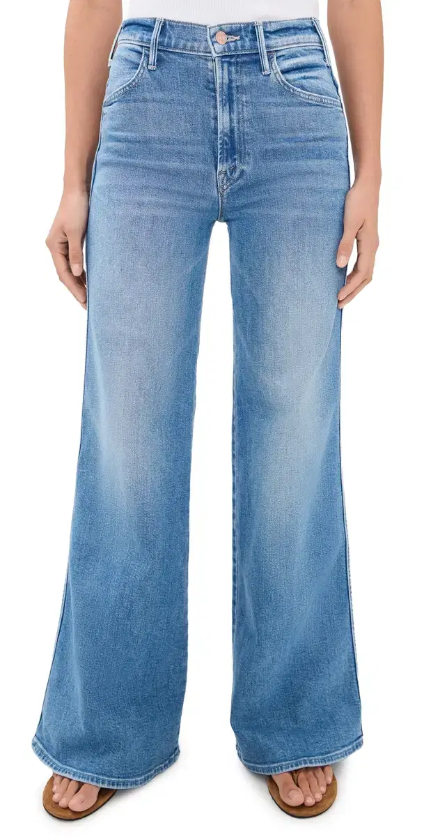 Mother Hustler Roller Double Sneak Jeans Saddle Up