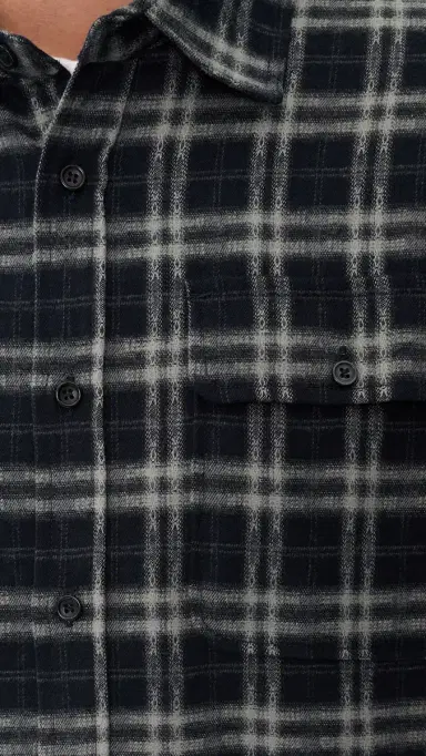 Joe's Jeans Plaid Double Flap Pocket Shirt Navy ulti | Thumbnail 6 Joe's Jeans Plaid Double Flap Pocket Shirt Navy ulti | Thumbnail 6
