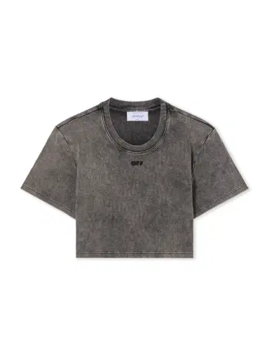 Off-White Off Stamp Rib Cropped T-Shirt | Thumbnail 1 Off-White Off Stamp Rib Cropped T-Shirt | Thumbnail 1