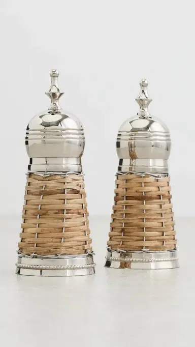 The Favorites Cap Ferrat Rattan Covered Salt and Pepper N/A | Thumbnail 2
