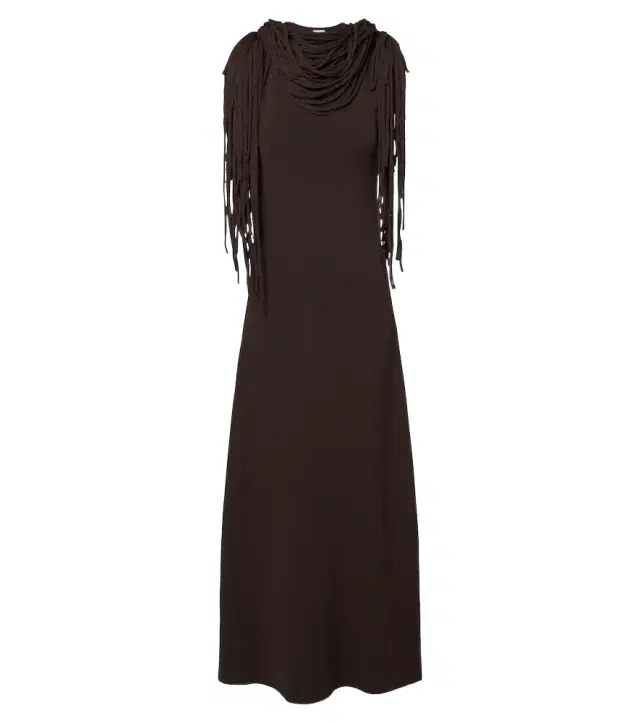 Altuzarra Fringed jersey maxi dress