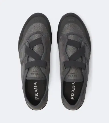 Prada Speedrock suede-trimmed sneakers | Thumbnail 2 Prada Speedrock suede-trimmed sneakers | Thumbnail 2
