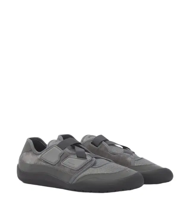 Prada Speedrock suede-trimmed sneakers