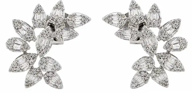 Wish Fine Jewelry 0.65ct Diamond 18K Gold Climber Earrings