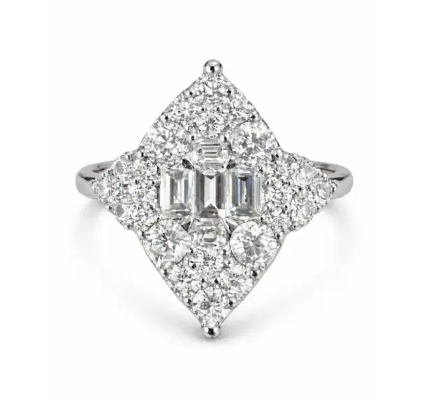 Wish Fine Jewelry 0.98ct Diamond 18K Gold Star Ring