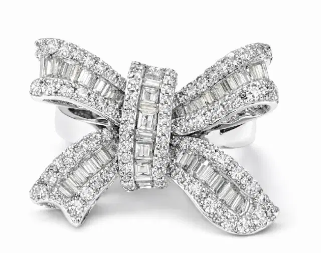 Wish Fine Jewelry 1.00ct Diamond 18K Gold Bow Ring