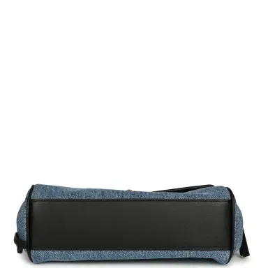 Chanel Chanel "Urban Essential" Flap Bag Blue Denim, Black Calfskin Gold Hardware | Thumbnail 6