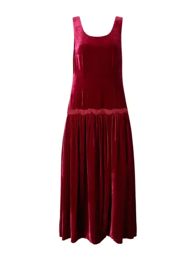 Loretta Caponi Estela Open-back Lace-trimmed Velvet Maxi Dress
