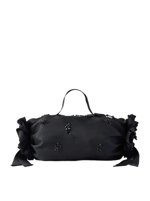 Simone Rocha Double Ribbon Rosette Crystal-embellished Satin Shoulder Bag