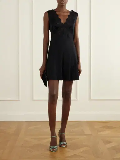 Rixo Rhegan Lace-trimmed Crepe Midi Dress | Thumbnail 2 Rixo Rhegan Lace-trimmed Crepe Midi Dress | Thumbnail 2