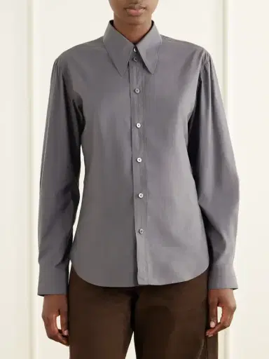 Lemaire Cotton And Silk-blend Poplin Shirt | Thumbnail 3