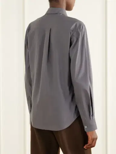 Lemaire Cotton And Silk-blend Poplin Shirt | Thumbnail 4