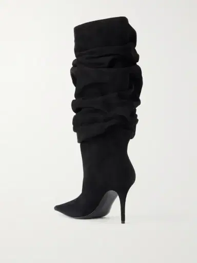 Amina Muaddi Anok 90 Suede Boots | Thumbnail 3 Amina Muaddi Anok 90 Suede Boots | Thumbnail 3