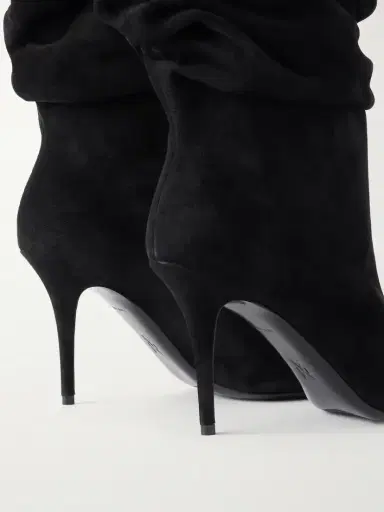 Amina Muaddi Anok 90 Suede Boots | Thumbnail 5 Amina Muaddi Anok 90 Suede Boots | Thumbnail 5