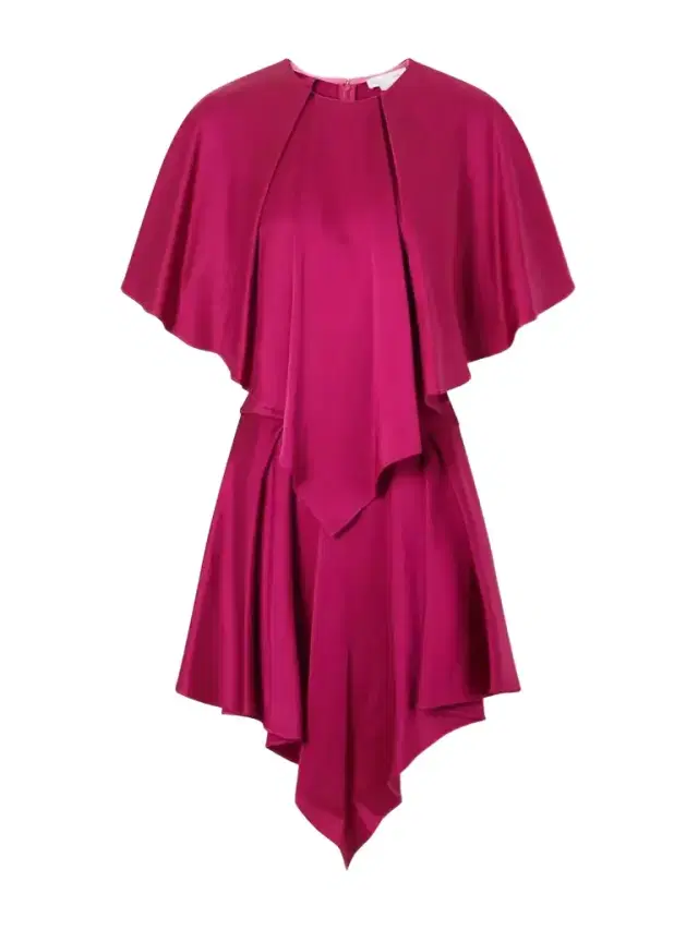 Stella McCartney Gathered Tiered Satin Midi Dress