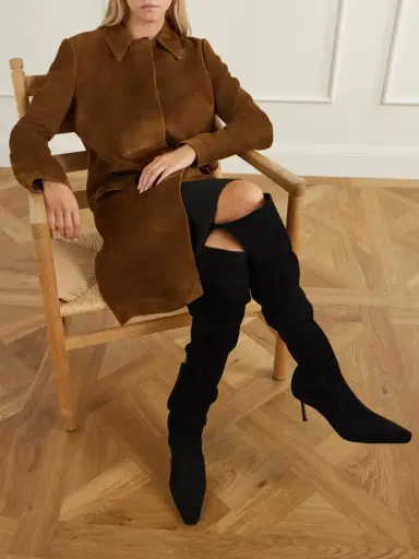 Aquazzura Vespera 75 Suede Boots | Thumbnail 2 Aquazzura Vespera 75 Suede Boots | Thumbnail 2