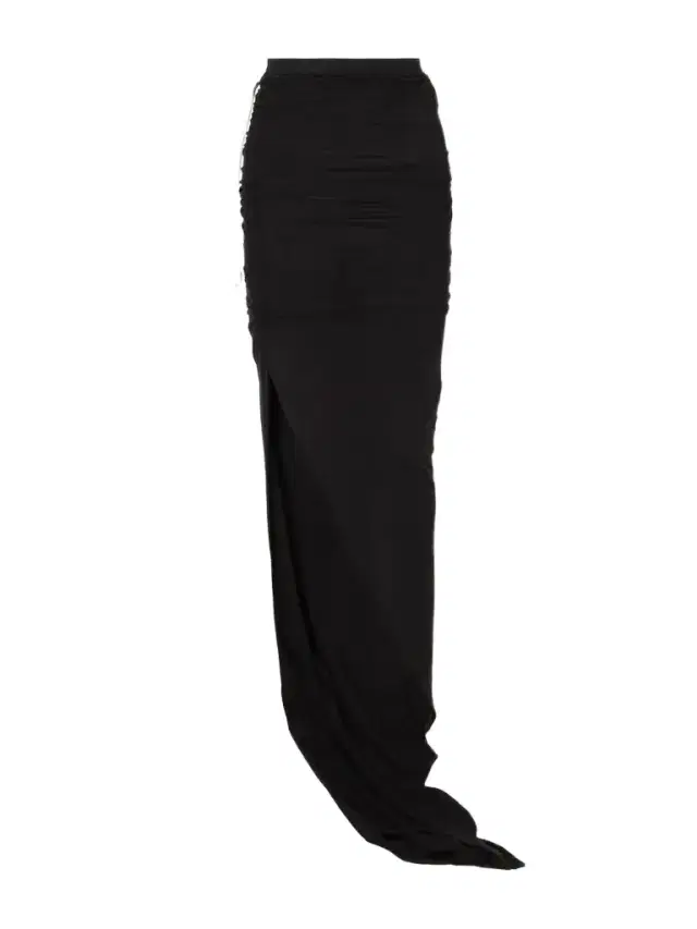 Rick Owens Drkshdw Ruched Cotton-jersey Maxi Skirt