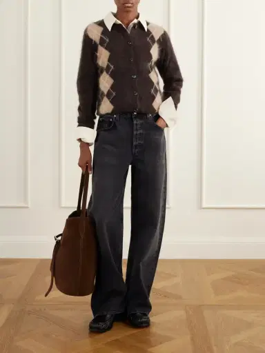 Arch4 Arlo Argyle Brushed Cashmere Cardigan | Thumbnail 2